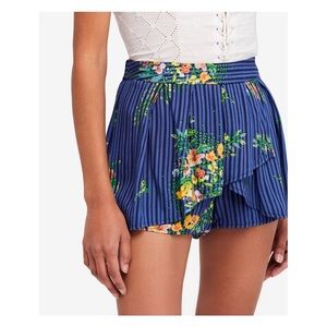 FRee People Blue Lasting Lagoon Floral Print Skort